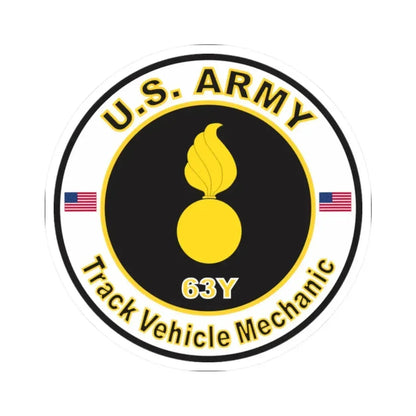 MOS 63Y Track Vehicle Mechanic (U.S. Army) STICKER Vinyl Kiss-Cut Decal 2 Inch White - The Sticker Space