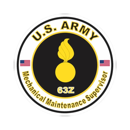 MOS 63Z Mechanical Maintenance Supervisor (U.S. Army) STICKER Vinyl Kiss-Cut Decal - The Sticker Space