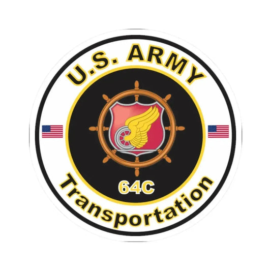 MOS 64C Transportation (U.S. Army) STICKER Vinyl Kiss-Cut Decal 2 Inch White - The Sticker Space