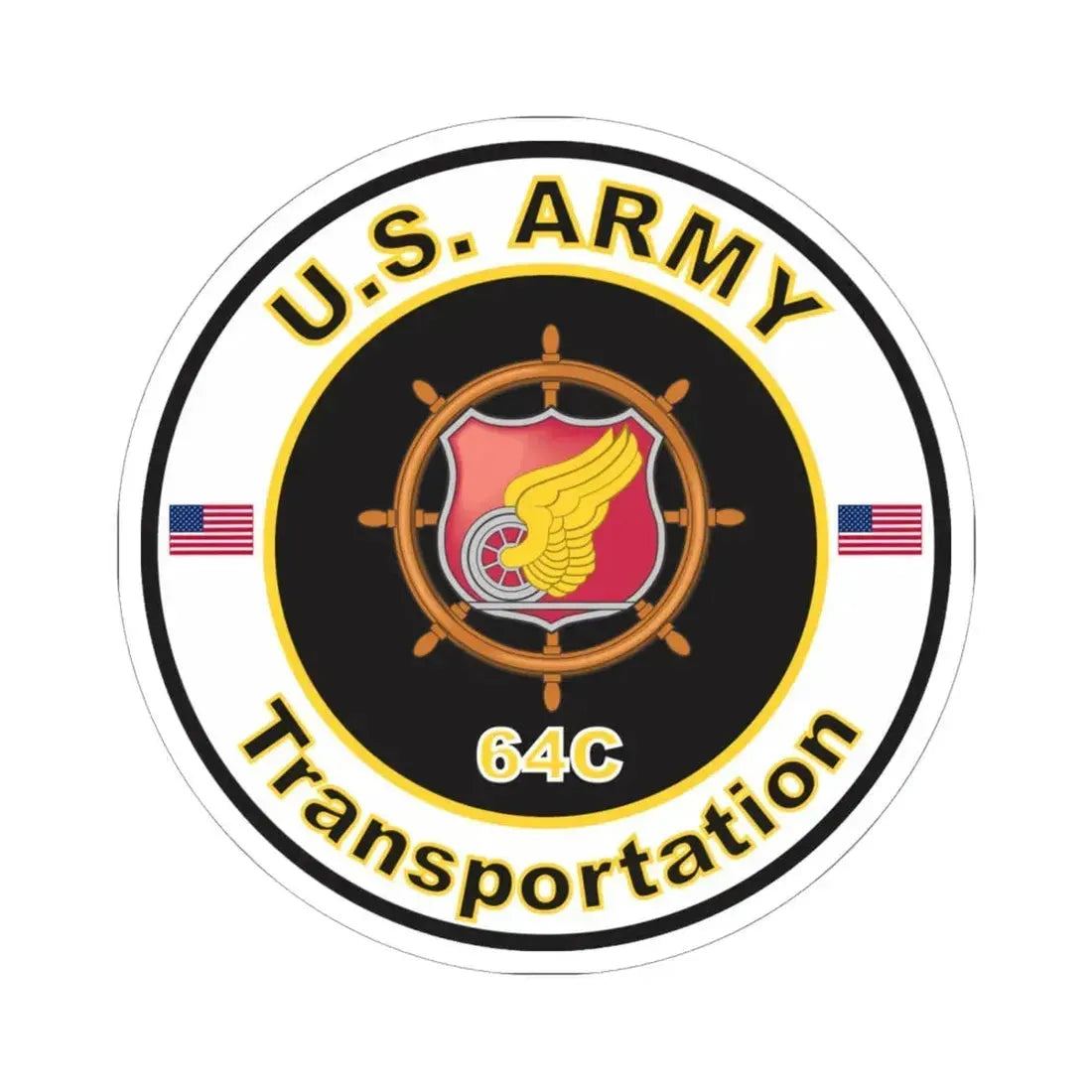 MOS 64C Transportation (U.S. Army) STICKER Vinyl Kiss-Cut Decal 6 Inch White - The Sticker Space