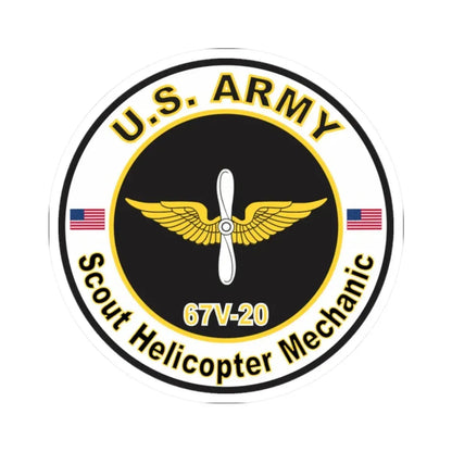 MOS 67V20 Scout Helicopter Mechanic (U.S. Army) STICKER Vinyl Kiss-Cut Decal - The Sticker Space