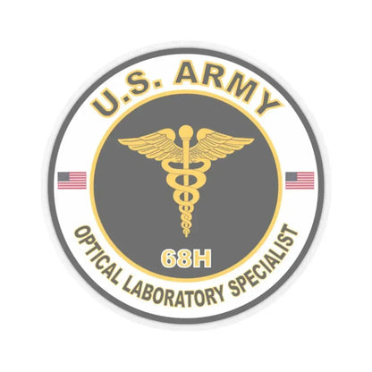 MOS 68H Optical Laboratory Specialist (U.S. Army) STICKER Vinyl Kiss-Cut Decal 2 Inch Transparent - The Sticker Space