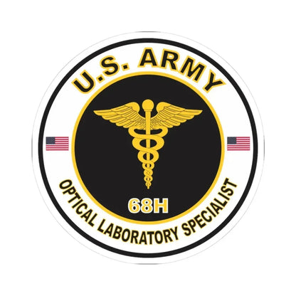 MOS 68H Optical Laboratory Specialist (U.S. Army) STICKER Vinyl Kiss-Cut Decal 3 Inch White - The Sticker Space