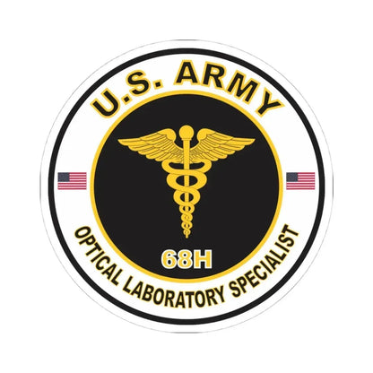 MOS 68H Optical Laboratory Specialist (U.S. Army) STICKER Vinyl Kiss-Cut Decal 4 Inch White - The Sticker Space