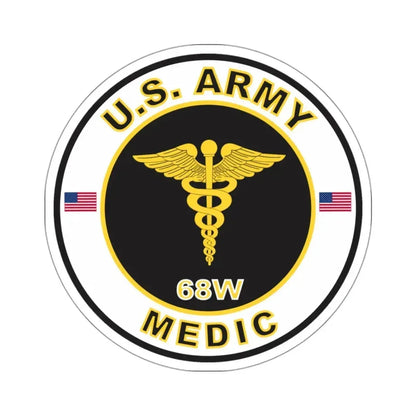MOS 68W Medic (U.S. Army) STICKER Vinyl Kiss-Cut Decal 3 Inch White - The Sticker Space