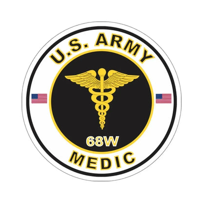 MOS 68W Medic (U.S. Army) STICKER Vinyl Kiss-Cut Decal 4 Inch White - The Sticker Space