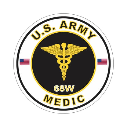 MOS 68W Medic (U.S. Army) STICKER Vinyl Kiss-Cut Decal 6 Inch White - The Sticker Space
