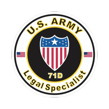 MOS 71D Legal Specialist (U.S. Army) STICKER Vinyl Kiss-Cut Decal 3 Inch White - The Sticker Space