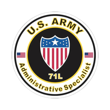 MOS 71L Administrative Specialist (U.S. Army) STICKER Vinyl Kiss-Cut Decal 6 Inch White - The Sticker Space
