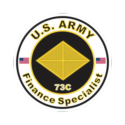 MOS 73C Finance Specialist (U.S. Army) STICKER Vinyl Kiss-Cut Decal 2 Inch White - The Sticker Space