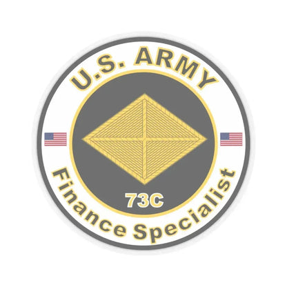 MOS 73C Finance Specialist (U.S. Army) STICKER Vinyl Kiss-Cut Decal 3 Inch Transparent - The Sticker Space
