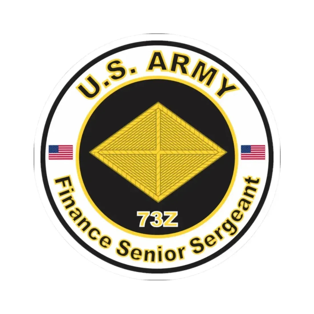 MOS 73Z Finance Senior Sergeant (U.S. Army) STICKER Vinyl Kiss-Cut Decal 2 Inch White - The Sticker Space