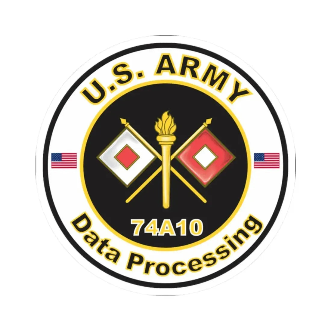 MOS 74A10 Data Processing (U.S. Army) STICKER Vinyl Kiss-Cut Decal - The Sticker Space