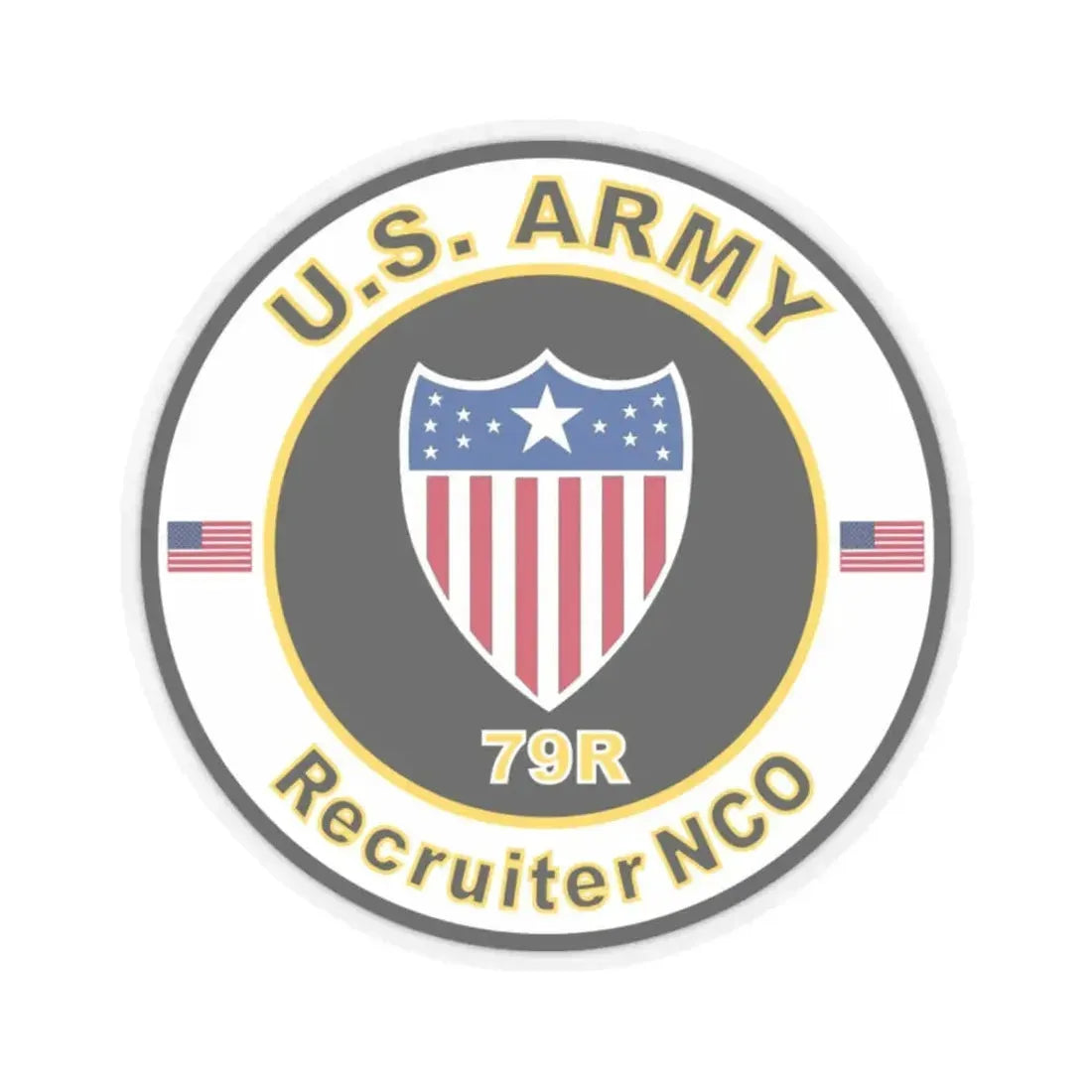 MOS 79R Recruiter NCO (U.S. Army) STICKER Vinyl Kiss-Cut Decal 2 Inch Transparent - The Sticker Space