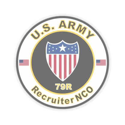 MOS 79R Recruiter NCO (U.S. Army) STICKER Vinyl Kiss-Cut Decal 2 Inch Transparent - The Sticker Space