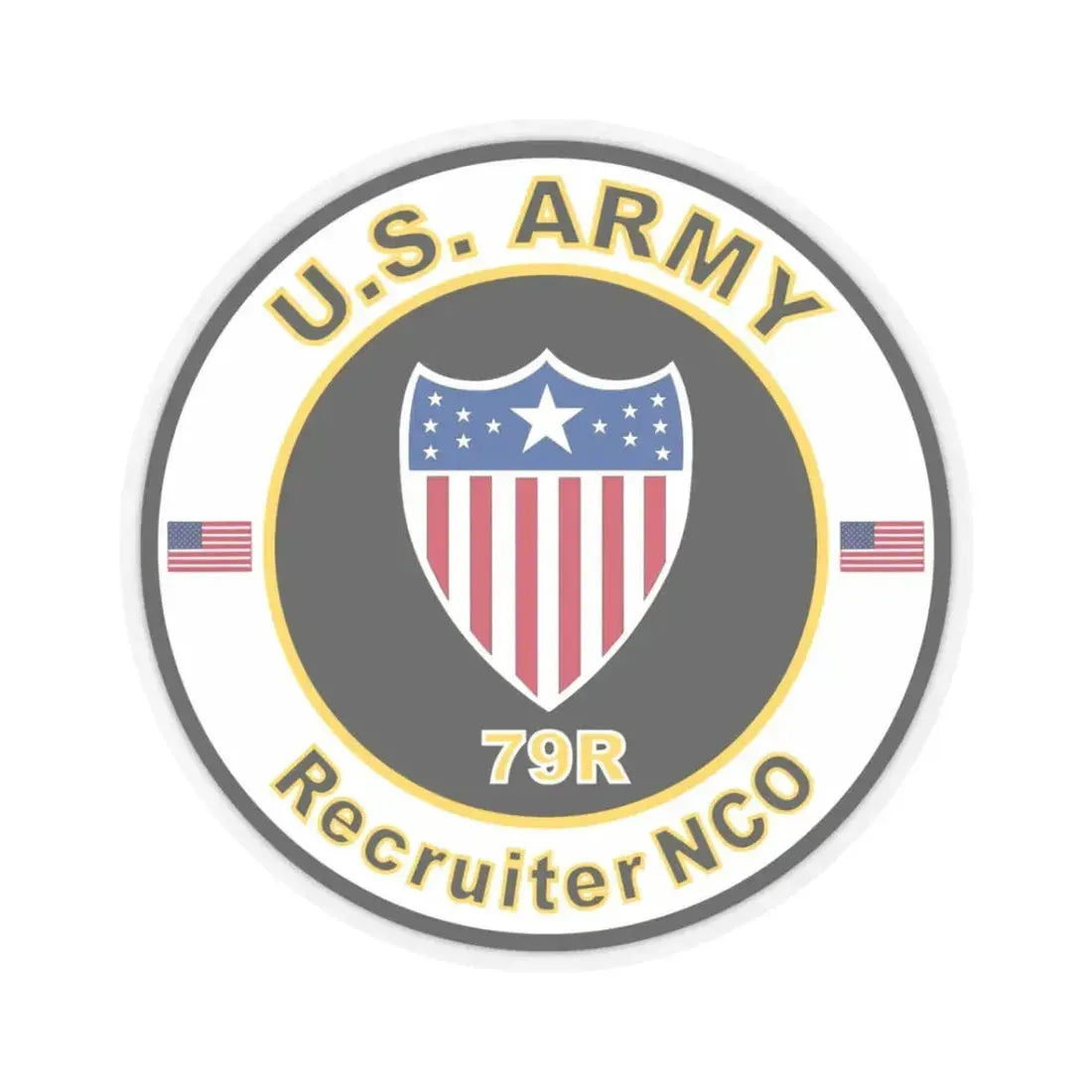 MOS 79R Recruiter NCO (U.S. Army) STICKER Vinyl Kiss-Cut Decal 3 Inch Transparent - The Sticker Space