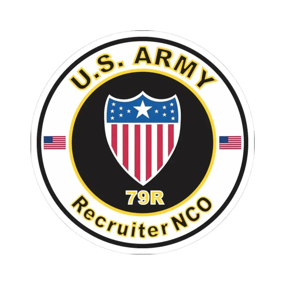 MOS 79R Recruiter NCO (U.S. Army) STICKER Vinyl Kiss-Cut Decal 3 Inch White - The Sticker Space