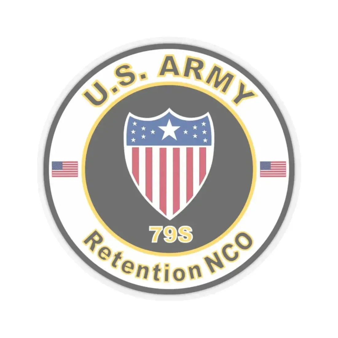 MOS 79S Retention NCO (U.S. Army) STICKER Vinyl Kiss-Cut Decal 2 Inch Transparent - The Sticker Space