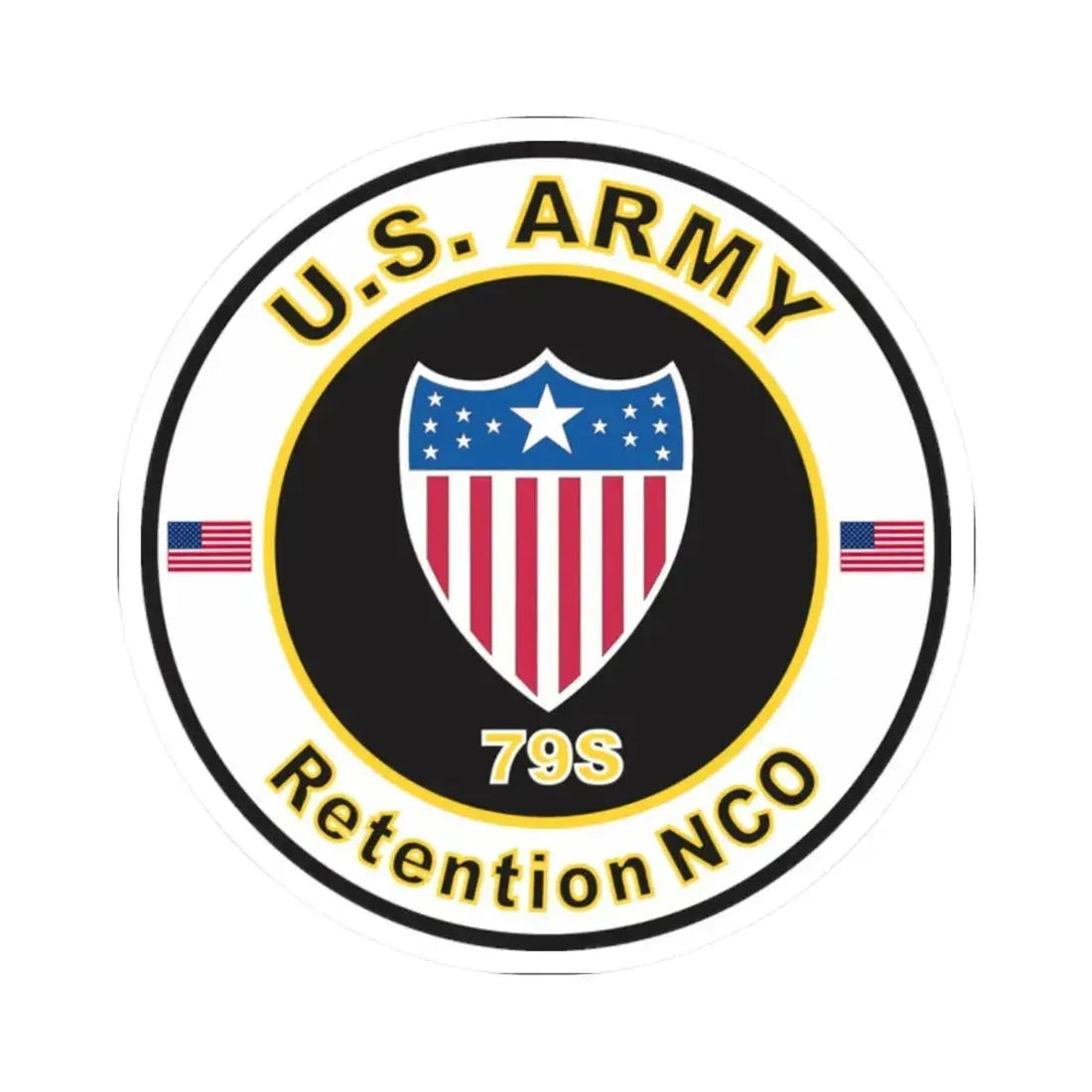MOS 79S Retention NCO (U.S. Army) STICKER Vinyl Kiss-Cut Decal 2 Inch White - The Sticker Space