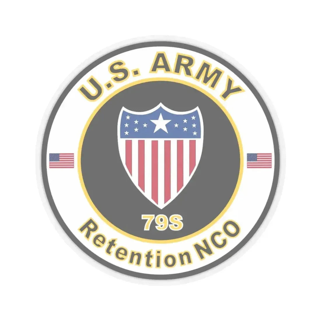 MOS 79S Retention NCO (U.S. Army) STICKER Vinyl Kiss-Cut Decal 3 Inch Transparent - The Sticker Space