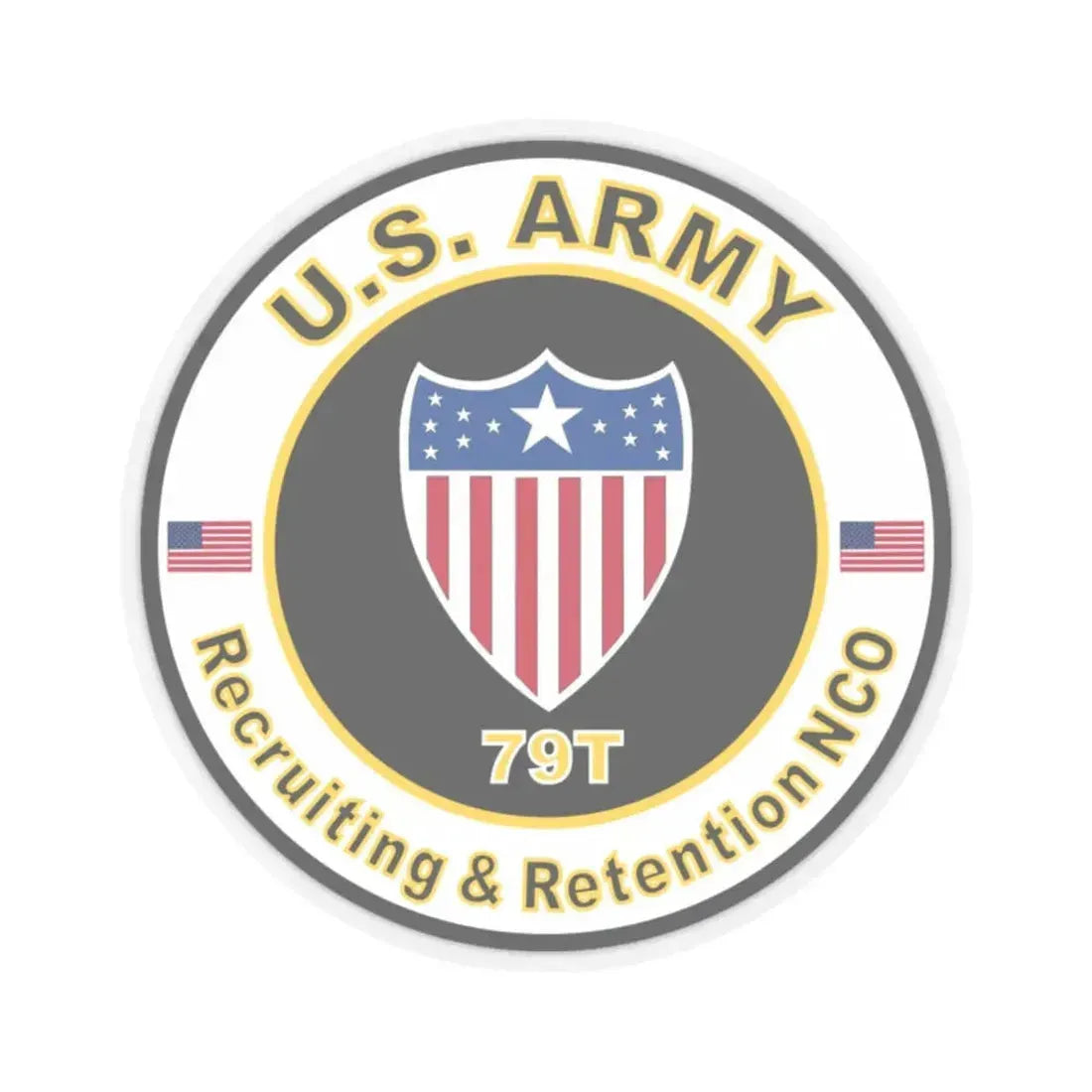 MOS 79T Recruiting & Retention NCO (U.S. Army) STICKER Vinyl Kiss-Cut Decal 2 Inch Transparent - The Sticker Space