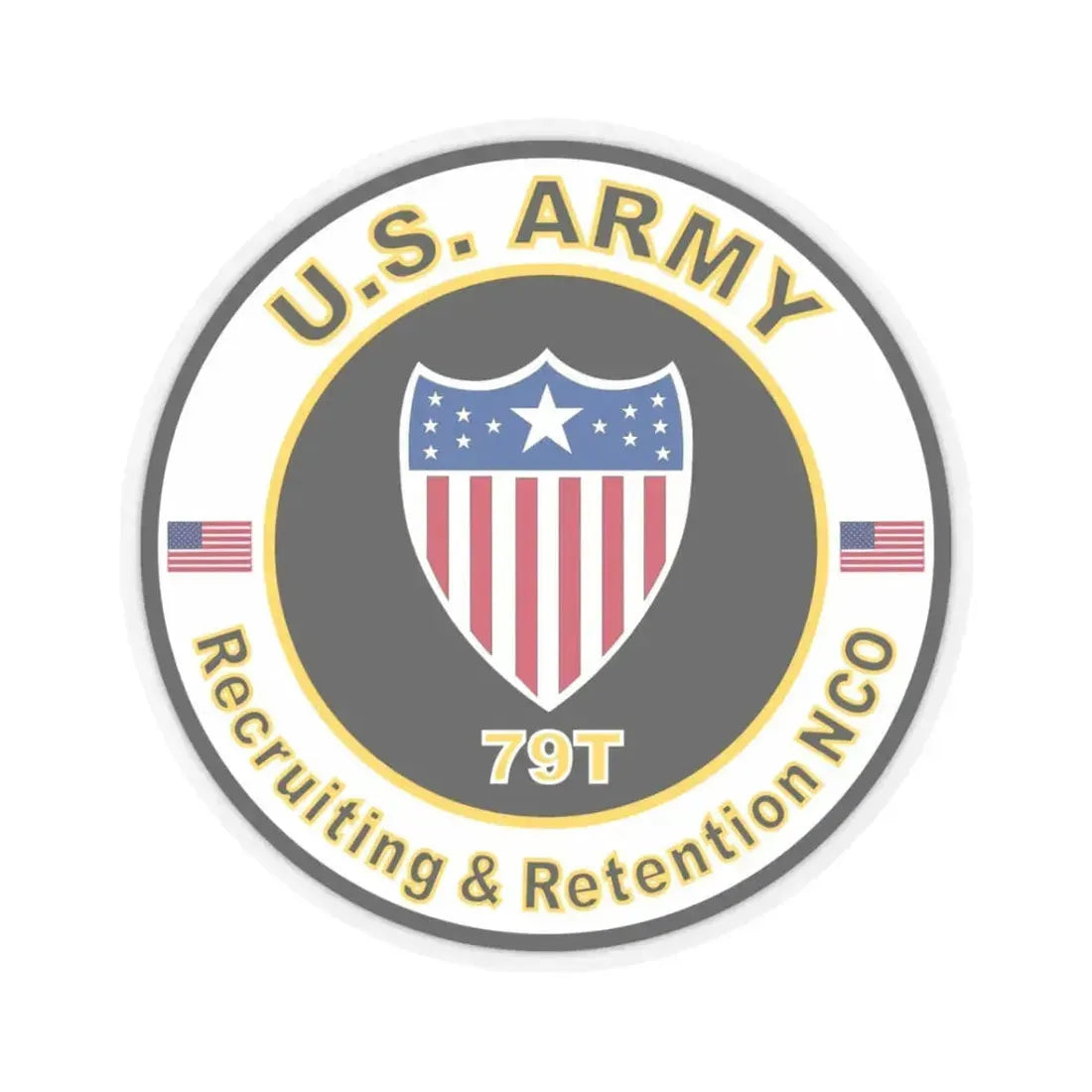 MOS 79T Recruiting & Retention NCO (U.S. Army) STICKER Vinyl Kiss-Cut Decal 3 Inch Transparent - The Sticker Space