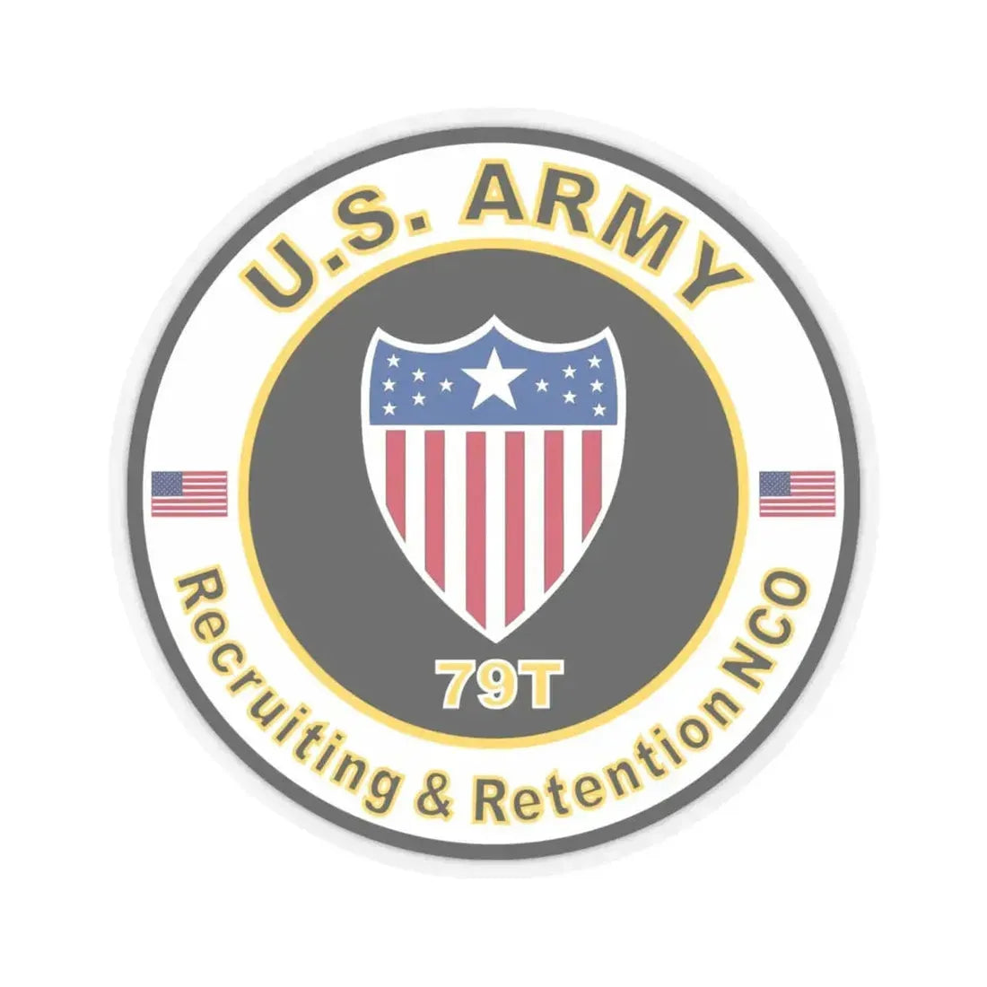 MOS 79T Recruiting & Retention NCO (U.S. Army) STICKER Vinyl Kiss-Cut Decal 6 Inch Transparent - The Sticker Space