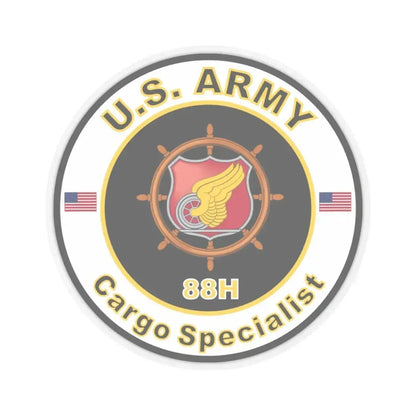 MOS 88H Cargo Specialist (U.S. Army) STICKER Vinyl Kiss-Cut Decal 4 Inch Transparent - The Sticker Space