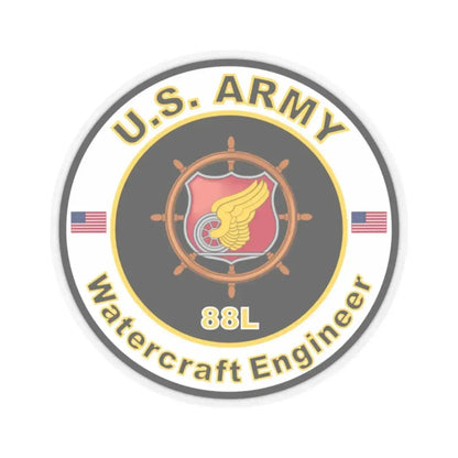 MOS 88L Watercraft Engineer (U.S. Army) STICKER Vinyl Kiss-Cut Decal 2 Inch Transparent - The Sticker Space