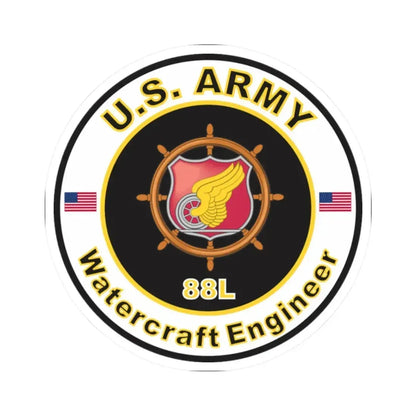 MOS 88L Watercraft Engineer (U.S. Army) STICKER Vinyl Kiss-Cut Decal 2 Inch White - The Sticker Space