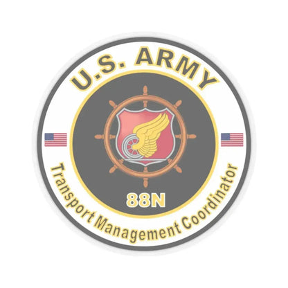 MOS 88N Transport Management Coordinator (U.S. Army) STICKER Vinyl Kiss-Cut Decal 2 Inch Transparent - The Sticker Space