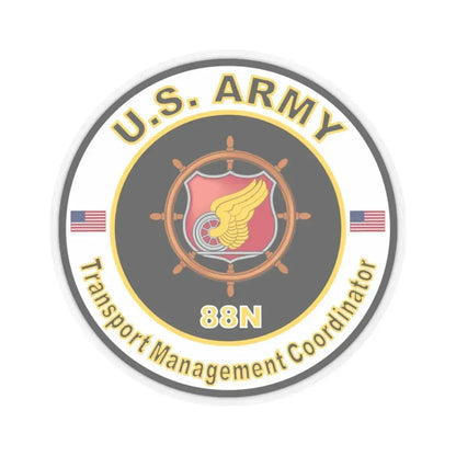 MOS 88N Transport Management Coordinator (U.S. Army) STICKER Vinyl Kiss-Cut Decal 6 Inch Transparent - The Sticker Space