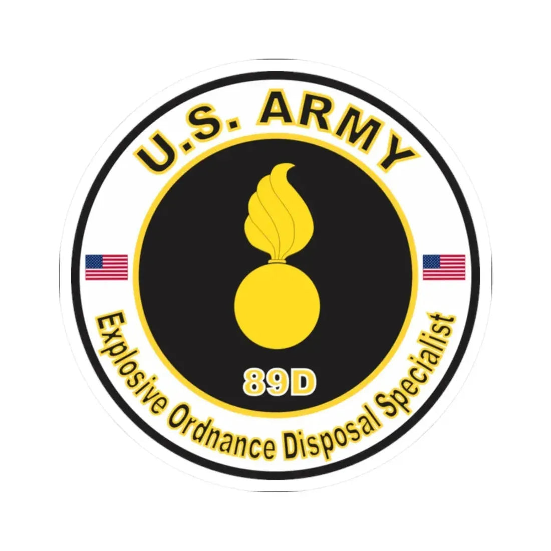 MOS 89D Explosive Ordnance Disposal Specialist (U.S. Army) STICKER Vinyl Kiss-Cut Decal - The Sticker Space