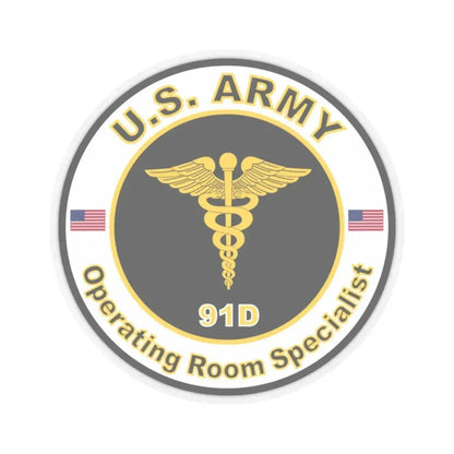 MOS 91D Operating Room Specialist (U.S. Army) STICKER Vinyl Kiss-Cut Decal 2 Inch Transparent - The Sticker Space