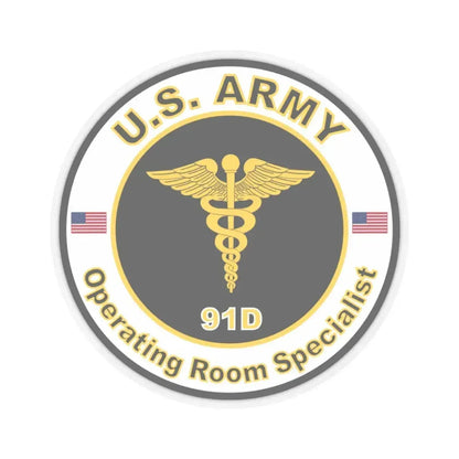 MOS 91D Operating Room Specialist (U.S. Army) STICKER Vinyl Kiss-Cut Decal 3 Inch Transparent - The Sticker Space