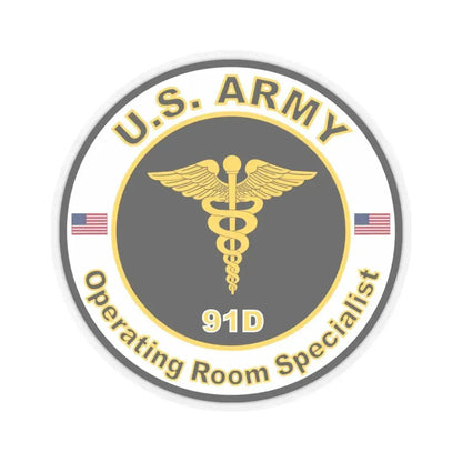 MOS 91D Operating Room Specialist (U.S. Army) STICKER Vinyl Kiss-Cut Decal 6 Inch Transparent - The Sticker Space