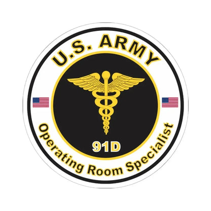 MOS 91D Operating Room Specialist (U.S. Army) STICKER Vinyl Kiss-Cut Decal 6 Inch White - The Sticker Space
