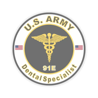 MOS 91E Dental Specialist (U.S. Army) STICKER Vinyl Kiss-Cut Decal 2 Inch Transparent - The Sticker Space