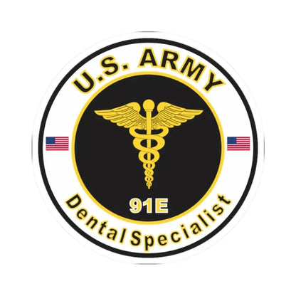 MOS 91E Dental Specialist (U.S. Army) STICKER Vinyl Kiss-Cut Decal 2 Inch White - The Sticker Space