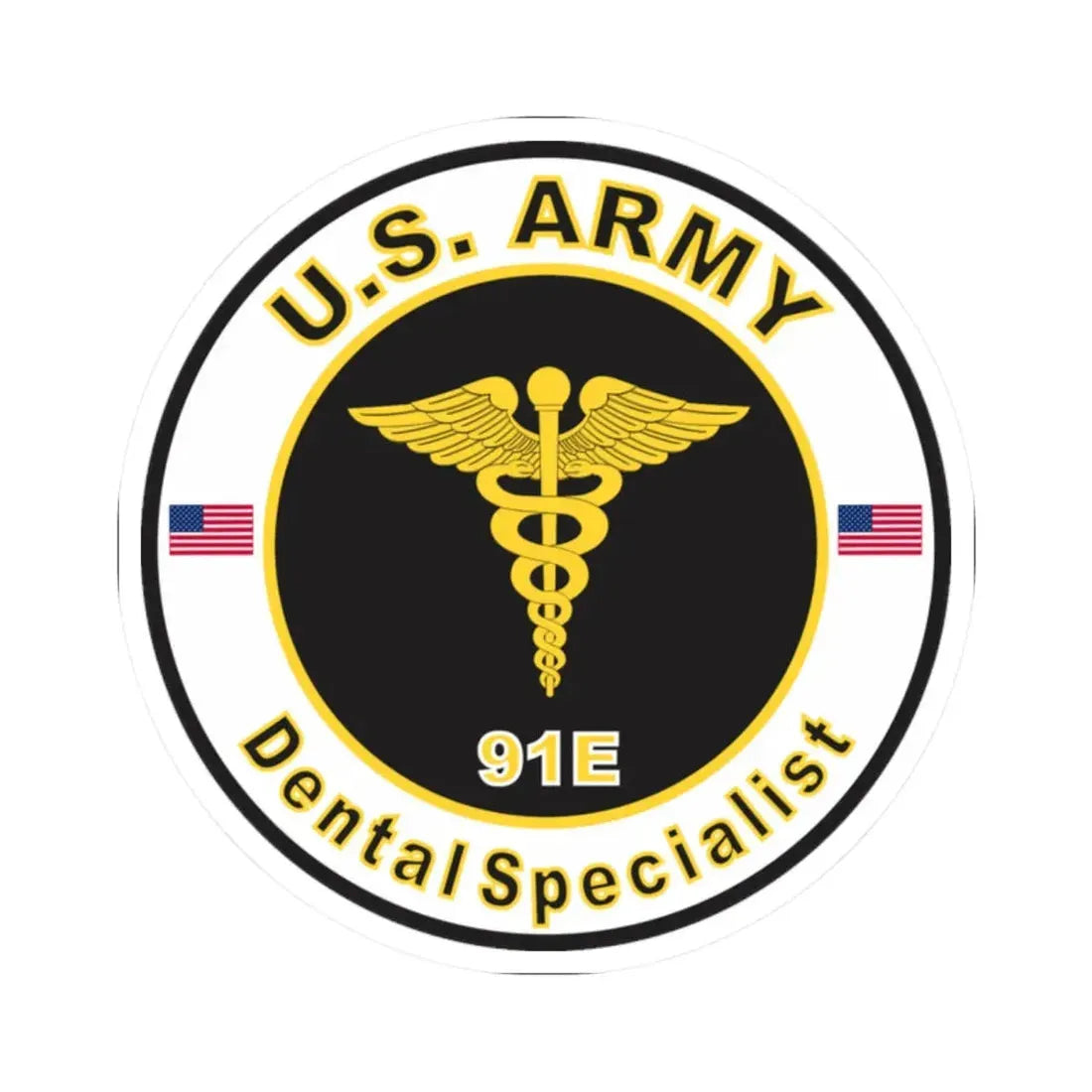 MOS 91E Dental Specialist (U.S. Army) STICKER Vinyl Kiss-Cut Decal - The Sticker Space