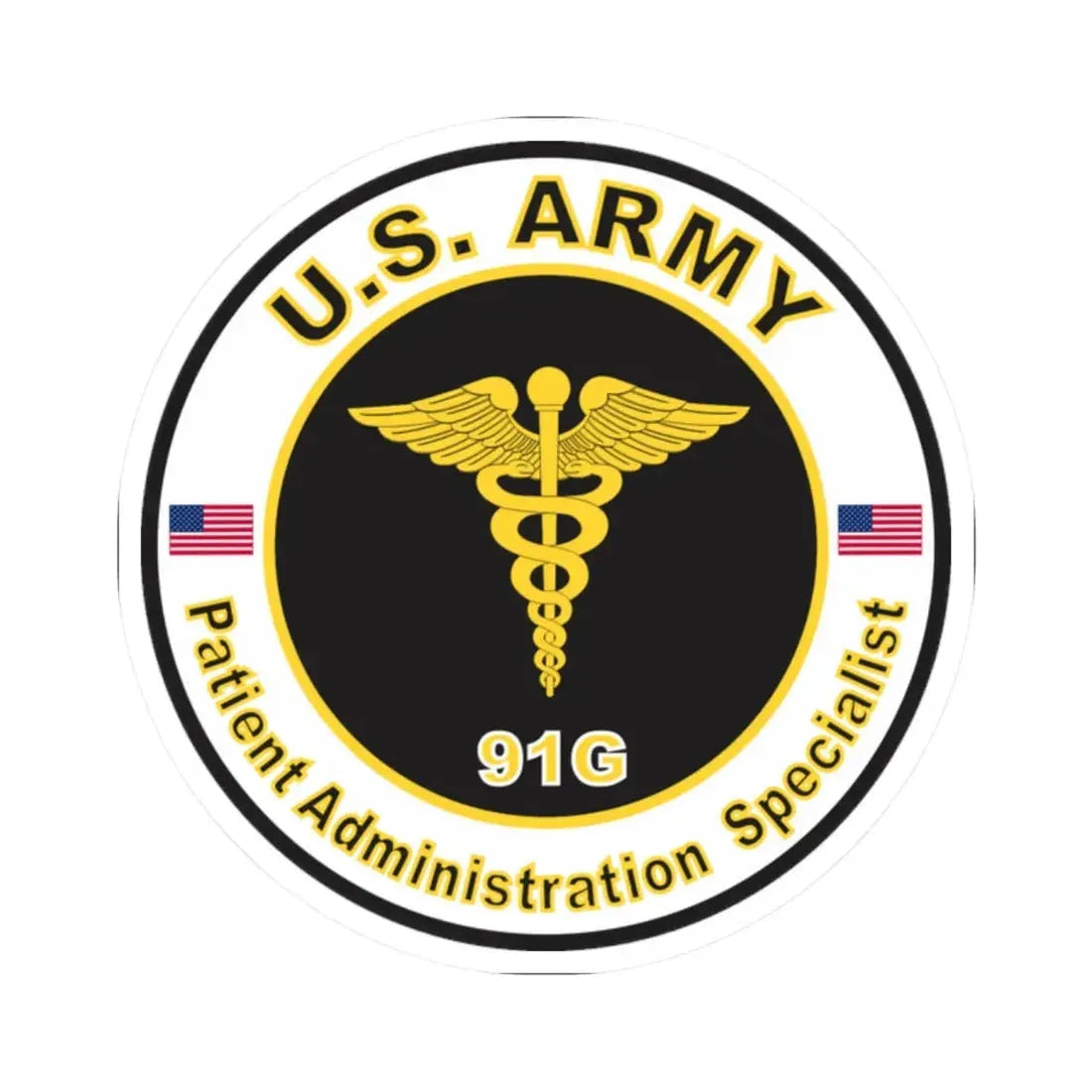 MOS 91G Patient Administration Specialist (U.S. Army) STICKER Vinyl Kiss-Cut Decal - The Sticker Space
