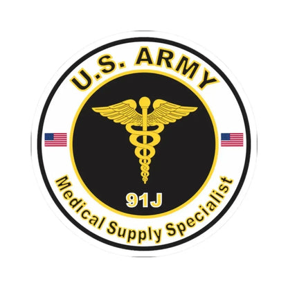 MOS 91J Medical Supply Specialist (U.S. Army) STICKER Vinyl Kiss-Cut Decal 2 Inch White - The Sticker Space