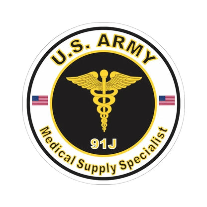 MOS 91J Medical Supply Specialist (U.S. Army) STICKER Vinyl Kiss-Cut Decal 6 Inch White - The Sticker Space