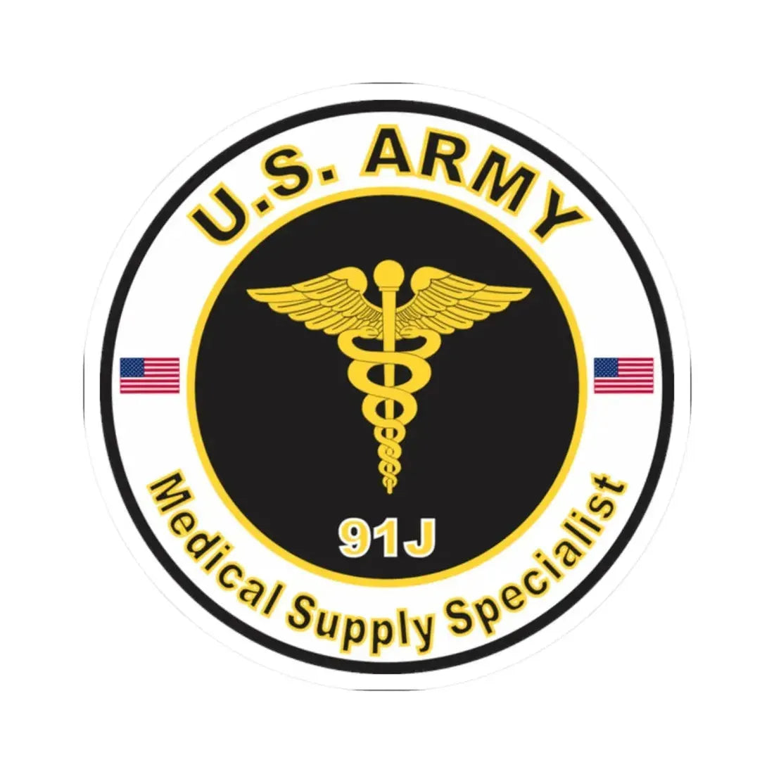 MOS 91J Medical Supply Specialist (U.S. Army) STICKER Vinyl Kiss-Cut Decal - The Sticker Space