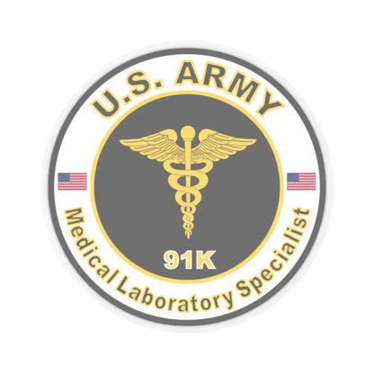 MOS 91K Medical Laboratory Specialist (U.S. Army) STICKER Vinyl Kiss-Cut Decal 2 Inch Transparent - The Sticker Space