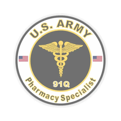 MOS 91Q Pharmacy Specialist (U.S. Army) STICKER Vinyl Kiss-Cut Decal 2 Inch Transparent - The Sticker Space