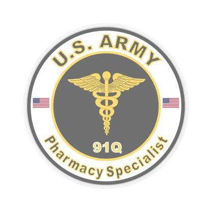 MOS 91Q Pharmacy Specialist (U.S. Army) STICKER Vinyl Kiss-Cut Decal 3 Inch Transparent - The Sticker Space