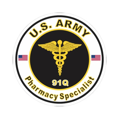 MOS 91Q Pharmacy Specialist (U.S. Army) STICKER Vinyl Kiss-Cut Decal 3 Inch White - The Sticker Space