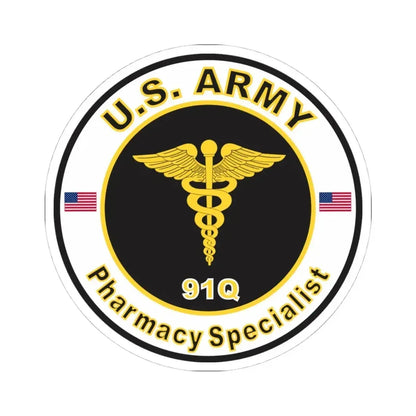 MOS 91Q Pharmacy Specialist (U.S. Army) STICKER Vinyl Kiss-Cut Decal 4 Inch White - The Sticker Space