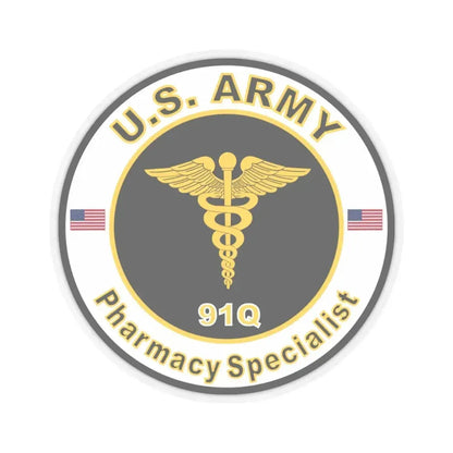 MOS 91Q Pharmacy Specialist (U.S. Army) STICKER Vinyl Kiss-Cut Decal 6 Inch Transparent - The Sticker Space